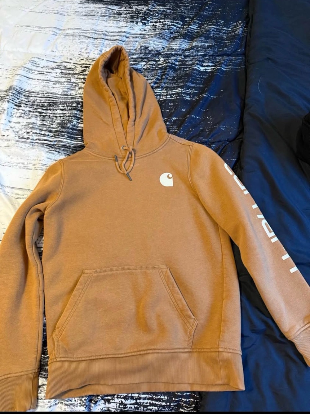 Carhartt Women's Caramel Hooded Pullover with White Logo